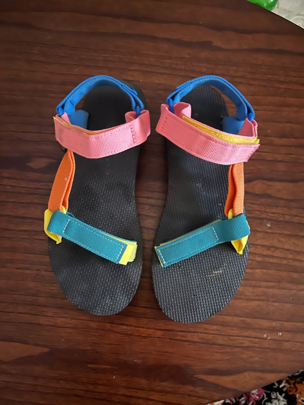Teva Multicolor Strap Sandals - Pink, Blue, Orange, Yellow, Teal